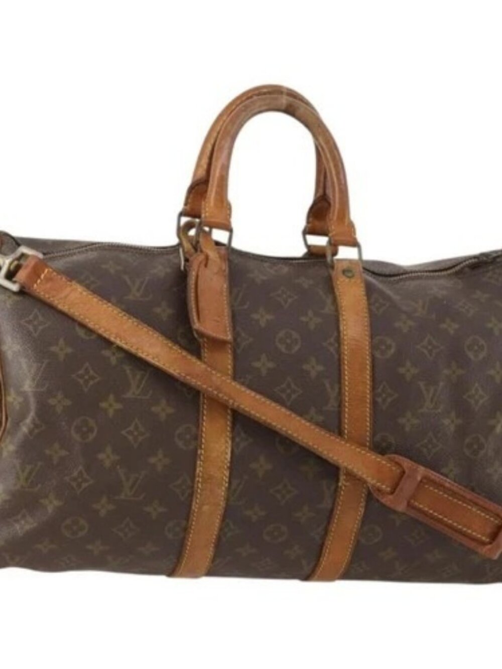LOUIS VUITTON Monogram Keepall Bandouliere 45 Boston Bag M41418 LV Auth 178190